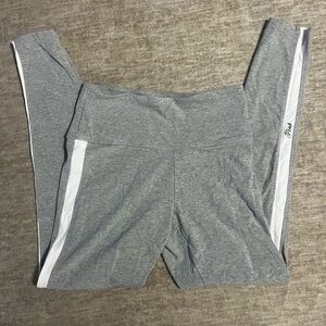 PINK Victoria's Secret Gray Leggings with White Stripes